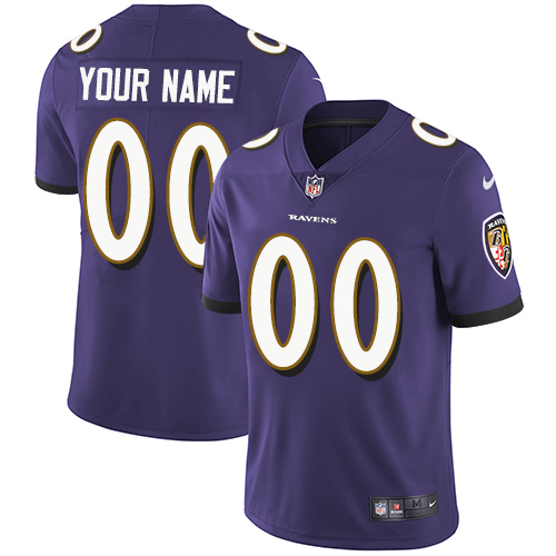 Men's Purple Baltimore Ravens ACTIVE PLAYER Custom Vapor Untouchable Limited Stitched NFL Jersey